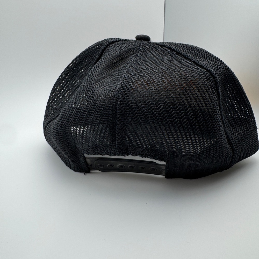 Vtg Colorado SCRIPT Trucker Hat OSFA Black Yellow Scrambled Eggs Mesh Snapback - Picture 6 of 12